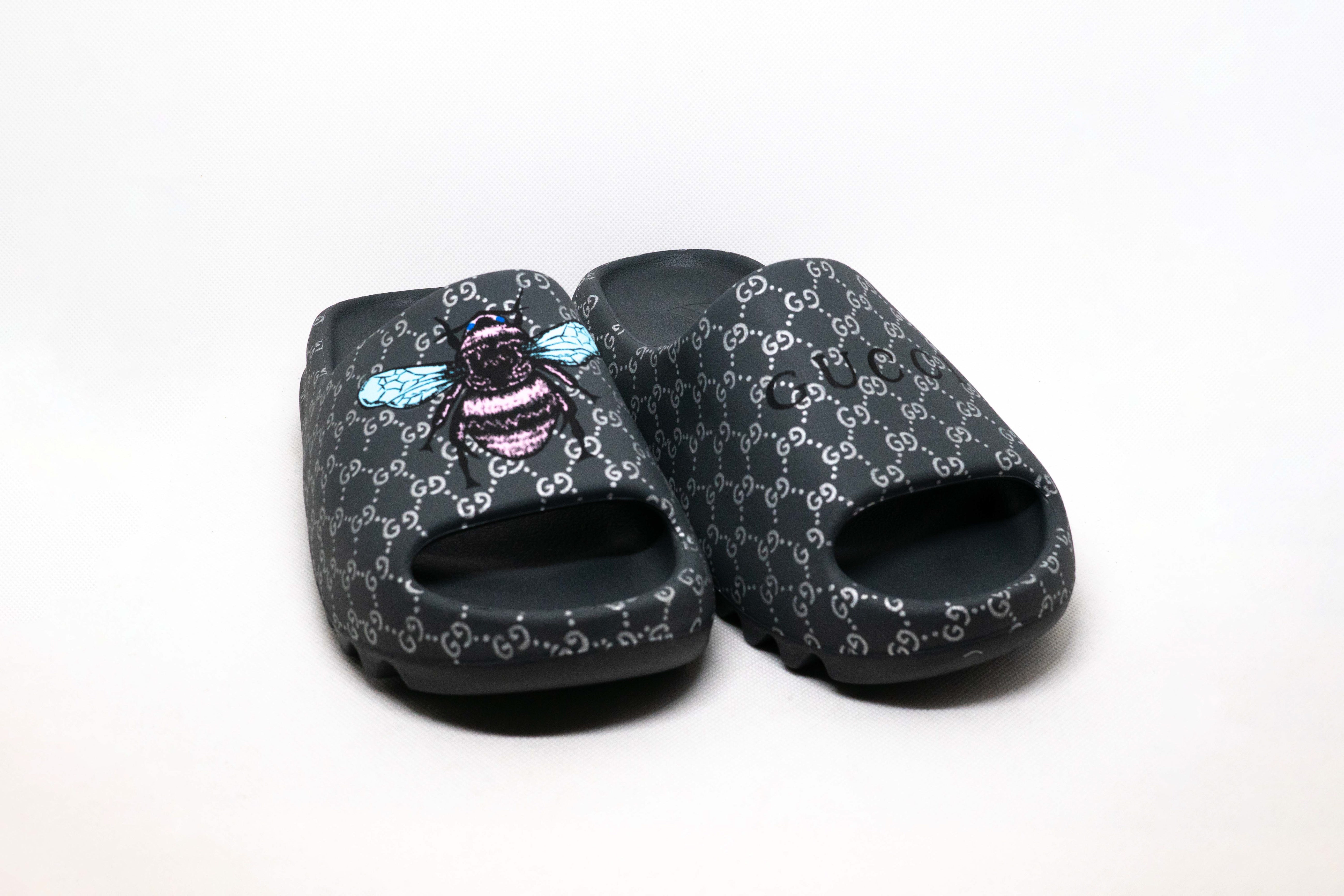 Yeezy SLIDES SLATE GREY GUCCI CUSTOM