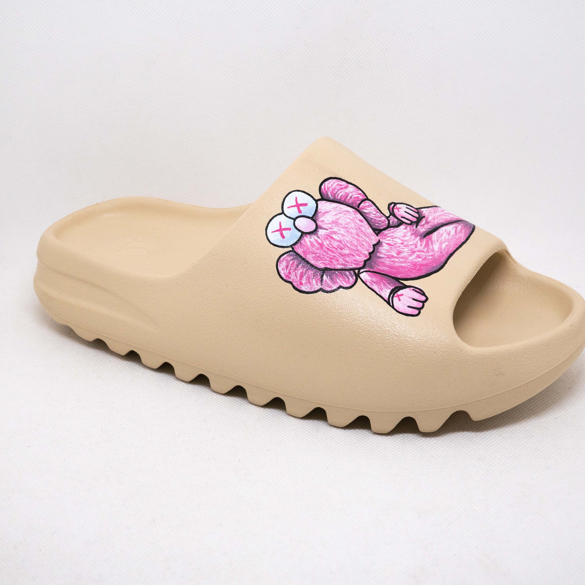 Yeezy SLIDES BONE PINK KAWS CUSTOM 2.0